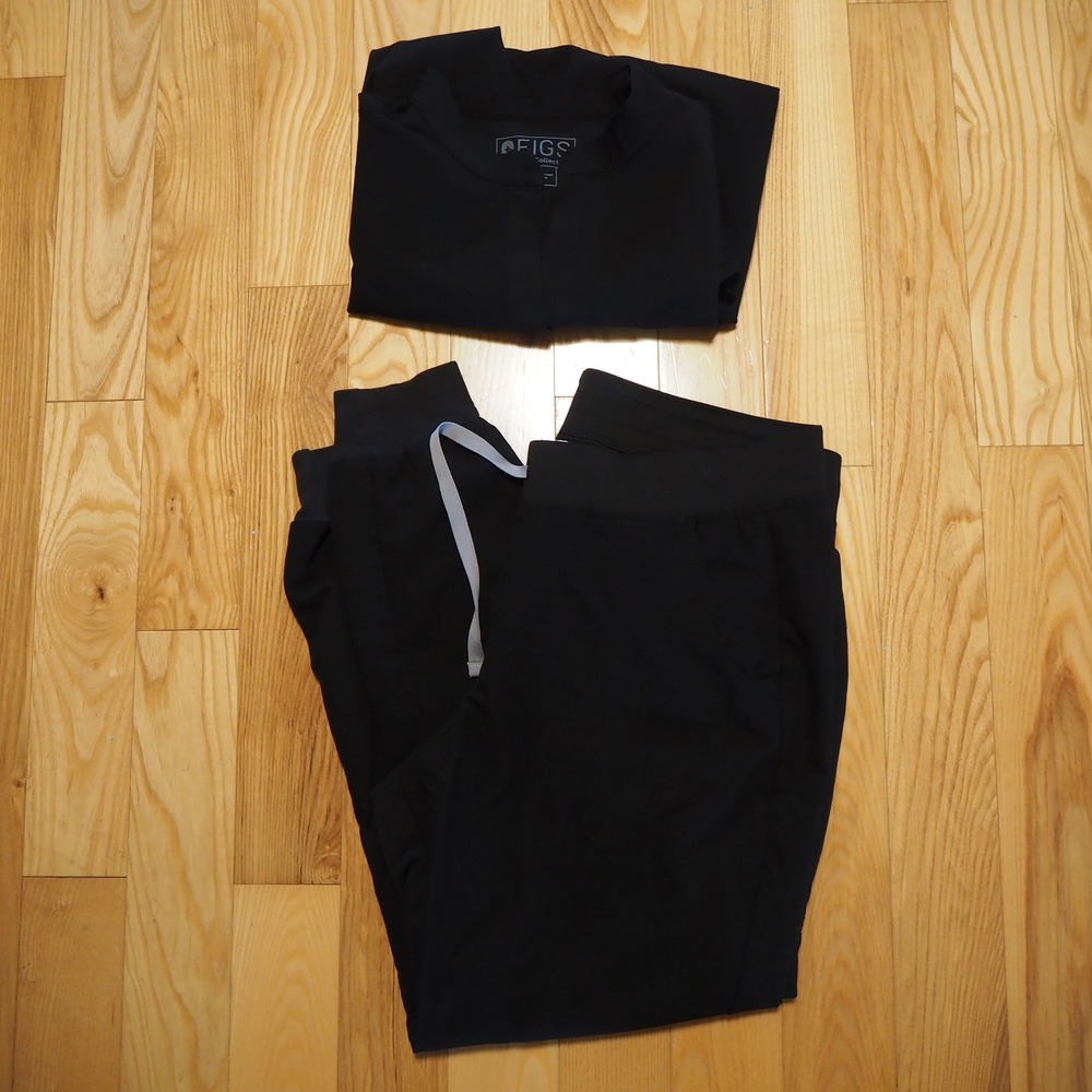 Figs Scrub Set Women's Size Large Oversized Rafaela Top Zamora Jogger Pants 2 Pc